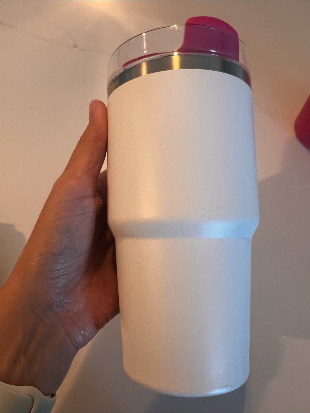 Stanley White Tumbler with Red Accent - Picture 6 of 16